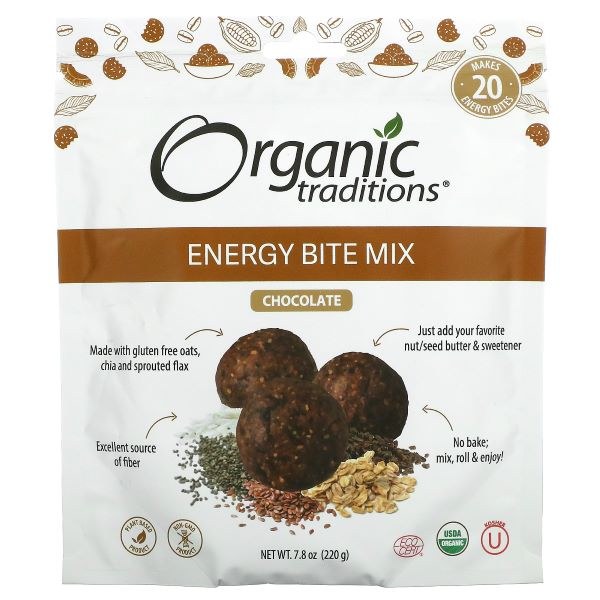 Picture of Organic Traditions Chocolate Energy Bite Mix - 300g
